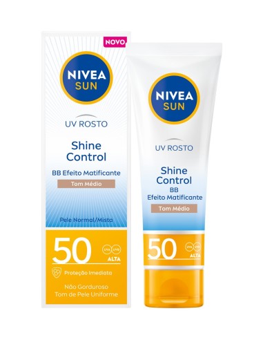 Nivea Sun UV Face Shine Control BB Matifying Effect Medium Tone SPF50 50ml