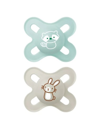 Mam Start Forest Silicone Soother 0-2m Green 2 Units