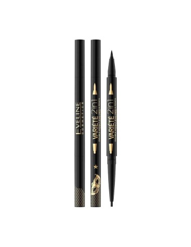 Eveline Cosmetics Variete 2 in 1 Double Effect Eyeliner and Pencil Waterproof