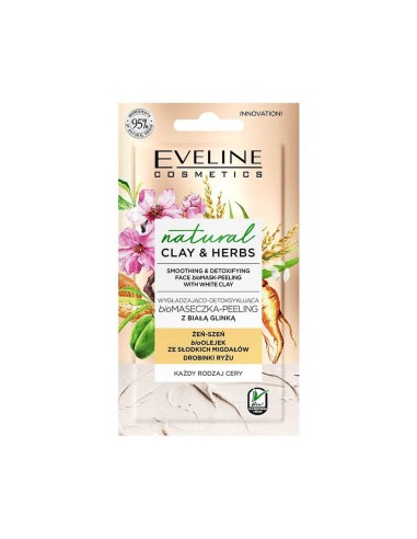Eveline Cosmetics Natural Clay and Herbs Smoothing and Detoxifying Face Biomask Peeling 8ml