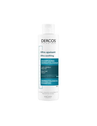 Dercos Ultra Soothing Shampoo Normal to Oily Hair 200ml