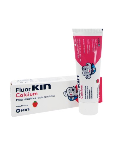 Kin Fluoride Calcium Toothpaste Strawberry 75ml