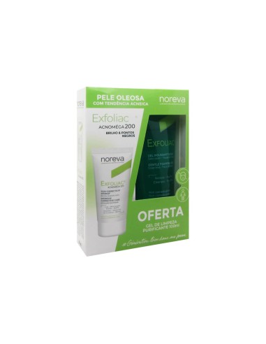 Noreva Pack Exfoliac Acnoméga 200 30ml + Purifying Cleansing Gel 100ml