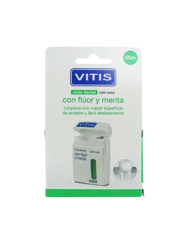 Vitis Waxed Mint and Fluor Dental Tape 50m