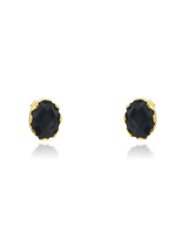 MRIO Classic Earrings Silver Gold Blue Stone