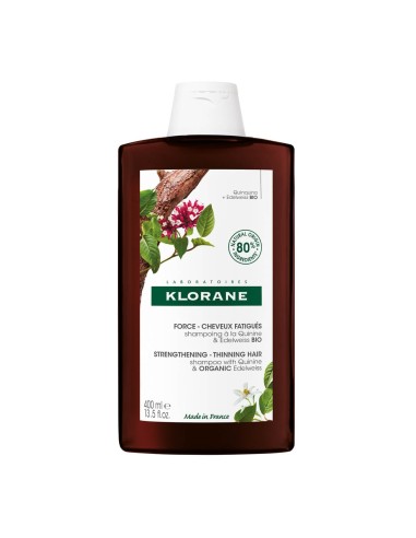 Klorane Fortifying Shampoo with Quinina + Edelweiss Bio 400ml