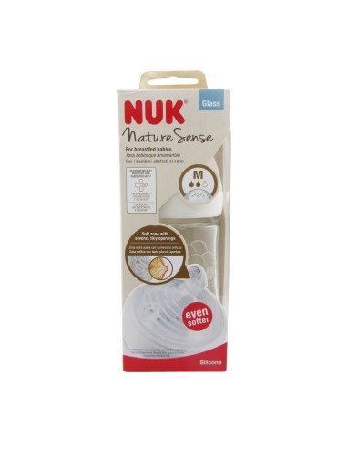 Nuk Nature Sense Bottle Feeding Glass 240ml