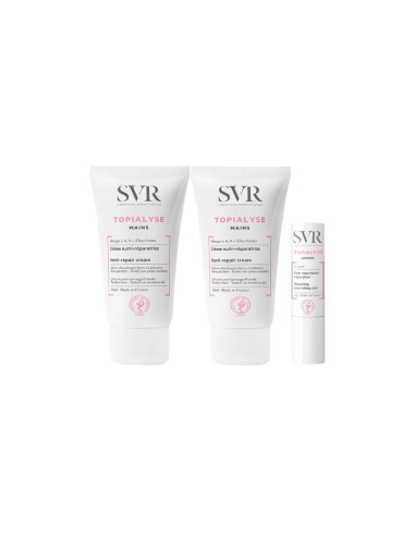 SVR Topialyse Pack Hand Cream x2 Lip Stick Offer