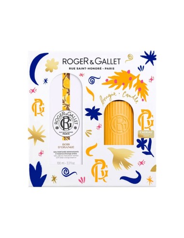 Roger Gallet Pack Bois D'Orange Fragrance Water 100ml and Scented Candle Gift