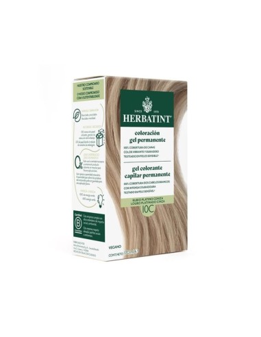 Herbatint Permanent Hair Color Gel 10C Ash Platinum Blonde 170ml