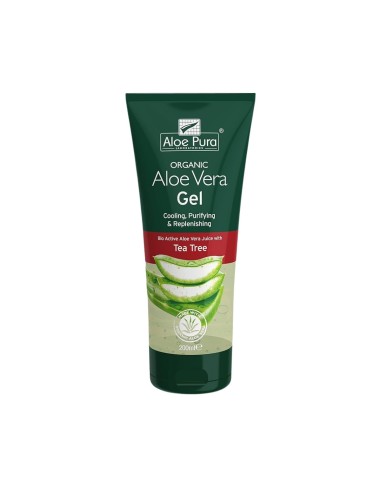 Aloe Pura Organic Aloe Vera Gel with Tea Tree Oil 200ml