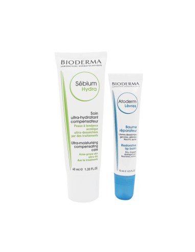 Bioderma Iso Kit Sébium Hydra 40ml and Bioderma Atoderm Lip Balm 15ml