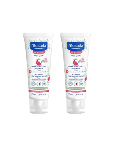Mustela Pack Soothing Face Moisturizing Cream 2x40ml