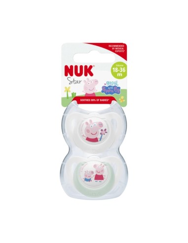 Nuk Star Peppa Pig Pacifier 18-36m 2pcs