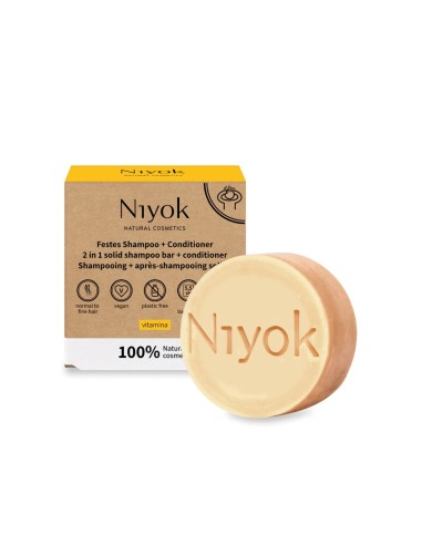 Niyok Solid Shampoo and Conditioner 2 in 1 Vitamin 80g