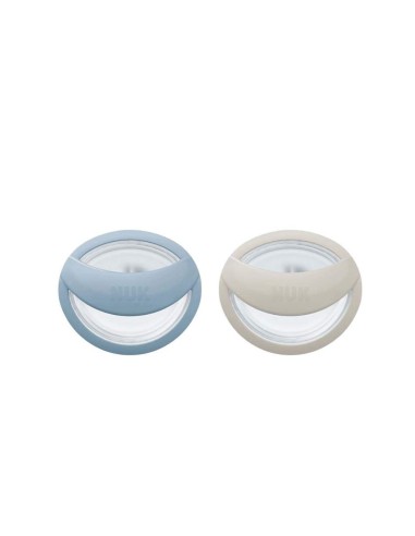 Nuk MommyFeel Silicone Soother 0-9m Blue x2
