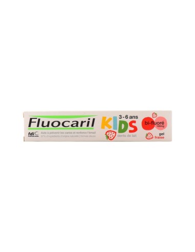 Fluocaril Kids Gel Dentifrico Strawberry 0-6 years 50ml