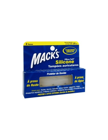 Macks Silicone Earplugs Adult 2Pairs