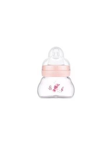 Mam Feel Good Glass Bottle Pink 0m 90ml