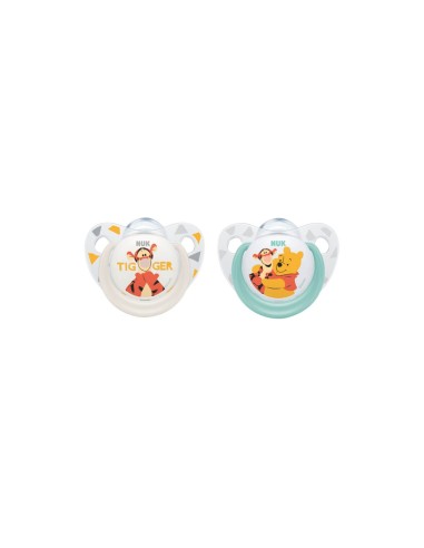 NUK Winnie the Pooh Silicone Pacifier 0-6M x2