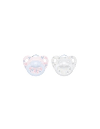 NUK Happy Days Silicone Pacifier 0-6M x2