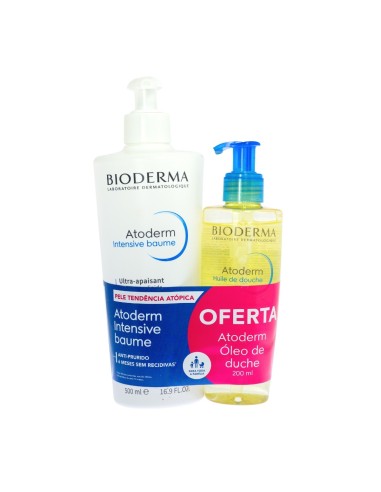 Bioderma Kit Atoderm Intensive Baume 500ml and Atoderm Shower Oil 200ml