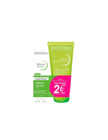Bioderma Pack Sébium Kerato 30ml and Sébium Gel Moussant Actif 200ml