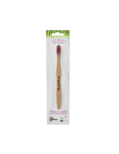 The Humble Co. Bamboo Toothbrush Flat Handle Medium Adult
