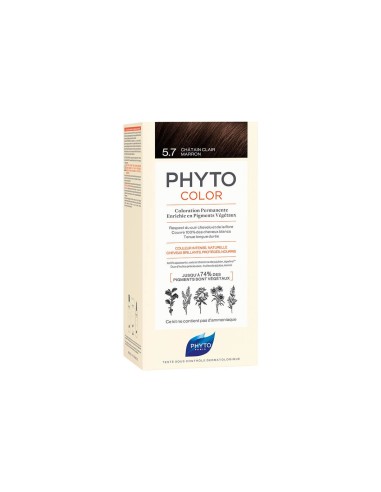 Phyto Color Permanent Coloring with Vegetable Pigments 5.7 Light Brown Brown