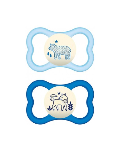 Mam Air Silicone Soother 6m Blue 2 pcs