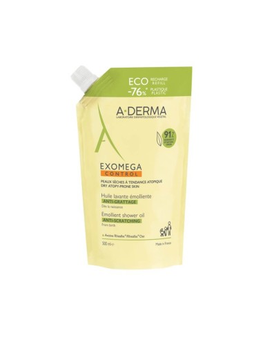 A-Derma Exomega Control Emollient Shower Oil Refill 500ml