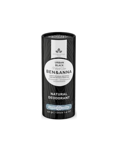 Ben Anna Natural Deodorant Urban Black Stick Paper Tube 40g