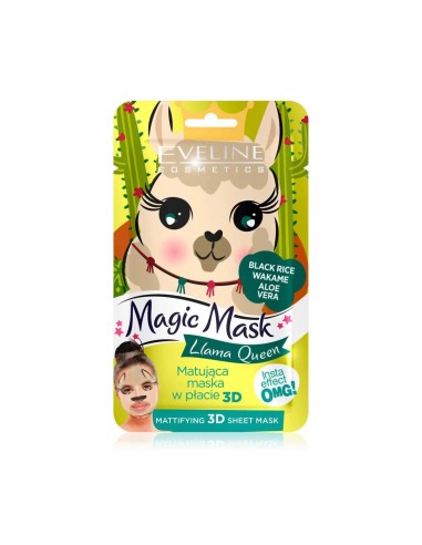 Eveline Cosmetics Magic Mask Llama Queen Mattifying 3D Sheet Mask