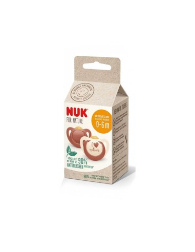 NUK For Nature Plastic Soother 0-6m x2