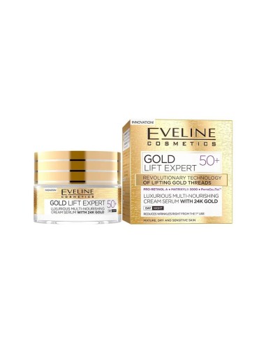 Eveline Cosmetics Gold Lift Expert 50 Luxurious Multi-Nourishing Cream Serum 50ml
