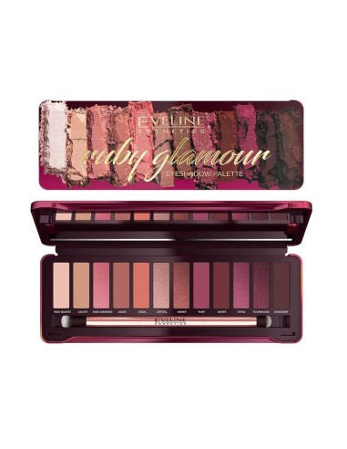 Eveline Cosmetics Eyeshadow Palette 12 Colors Ruby Glamour