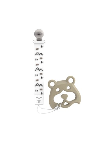 Saro Strap Holder Soothers with Bear Teether