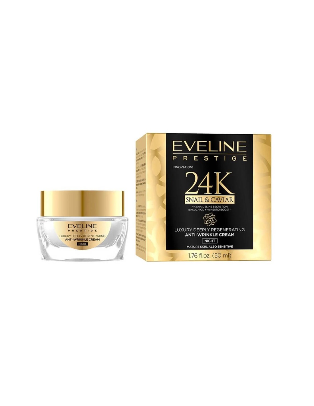 Eveline Cosmetics Prestige 24K Snail and Caviar Night Cream 50ml