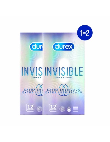 Durex Duo Invisible Extra Thin Extra Lubricated 12 Condoms