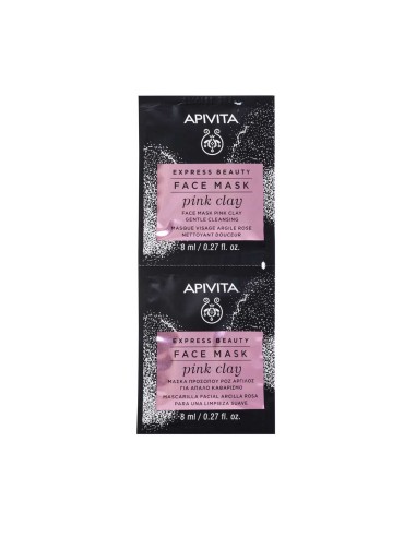 Apivita Express Beauty Face Mask Pink Clay 2x8ml